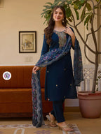 Viscose Chanderi Hand Work Kurti Bottom With Dupatta