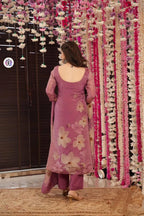 Zarna Silk Printed Kurti Bottom With Dupatta