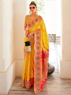 Love Bird Paithani Soft Pethani Silk Zari Weaving Saree