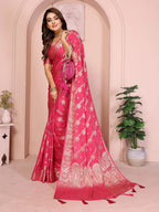 Gruhini Georgette Silk Gold Zari Weaving Border Saree Collection