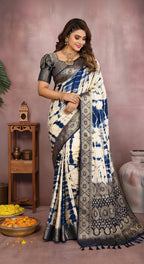 Simran Satin Silk Sibori Printed Saree