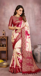 Simran Satin Silk Sibori Printed Saree