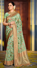 Traditional Wear Stylish Banarasi Silk Saree Collection