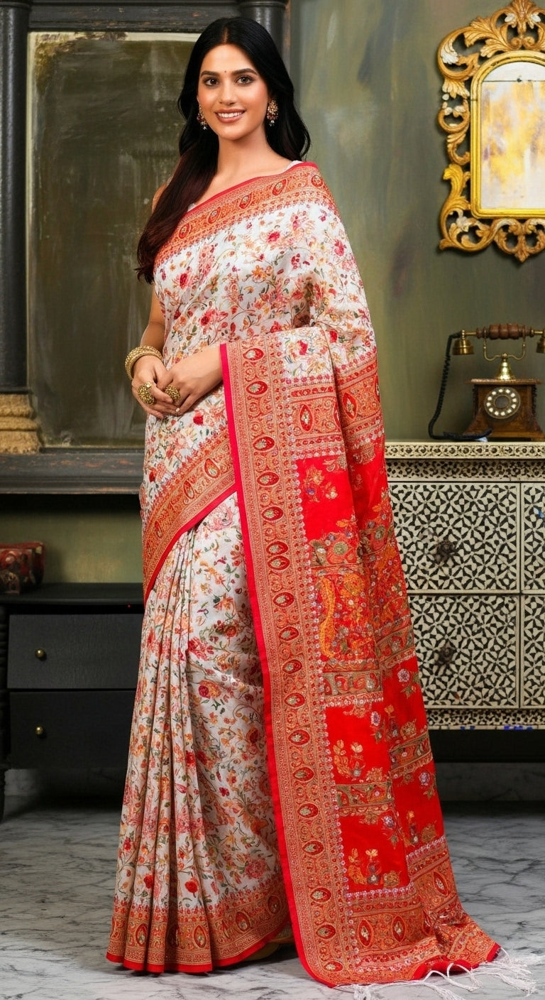 Festive Wear Linen Cotton Fancy Saree Collection