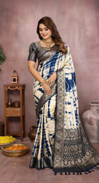 Simran Satin Silk Sibori Printed Saree
