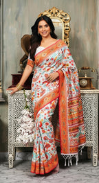 Festive Wear Linen Cotton Fancy Saree Collection